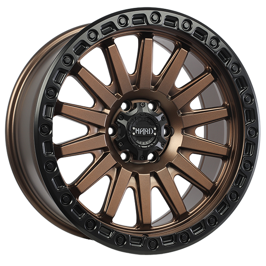 RUF741802-Ruffino Hard Blaze 18X9 6x135 +25 Satin Bronze Face - Satin Black Lip-Ruffino Hard Wheels Canada