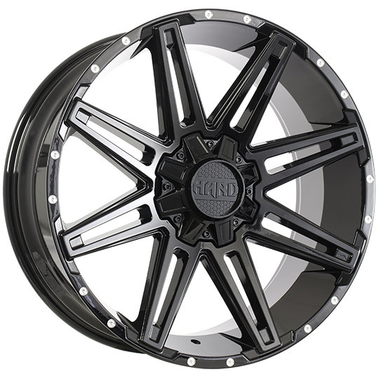 RUF762002 - Ruffino Phantom 20X9 6X135 / 6X139.7 15mm Gloss Black - Ruffino Wheels Canada