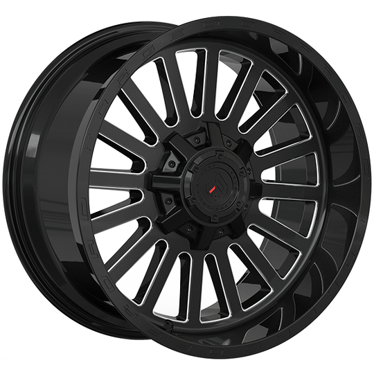 XR82006 - Forged Wheels XR108 20X10 8X180 ET -12mm Gloss Black & Milled Edge - Forged Wheels Wheels Canada