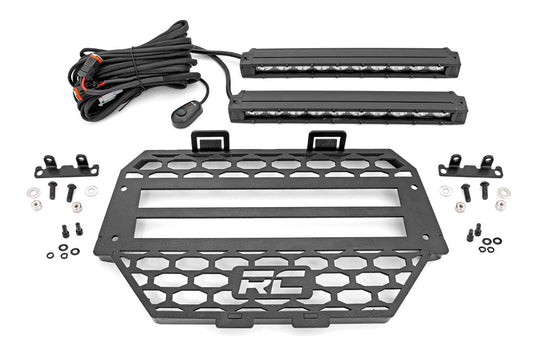 93041 Grille Kit - 10" Black Slimline LED Pair - Polaris RZR XP 1000/RZR XP 4 1000 (14-19) Rough Country Canada