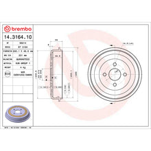 Load image into Gallery viewer, 14.3164.10 Brembo Essential Brake Drum Brembo Brake Canada