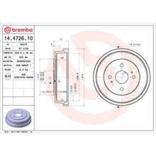 Charger l'image dans la galerie, 14.4726.10 Brembo Essential Brake Drum Brembo Brake Canada