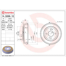 Charger l'image dans la galerie, 14.5068.10 Brembo Essential Brake Drum Brembo Brake Canada