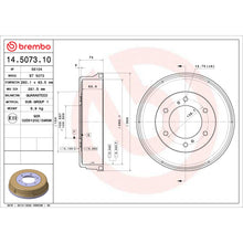 Load image into Gallery viewer, 14.5073.10 Brembo Essential Brake Drum Brembo Brake Canada