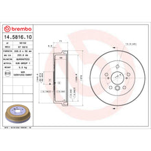 Charger l'image dans la galerie, 14.5816.10 Brembo Essential Brake Drum Brembo Brake Canada