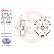 Load image into Gallery viewer, 14.5826.10 Brembo Essential Brake Drum Brembo Brake Canada