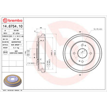 Charger l'image dans la galerie, 14.6754.10 Brembo Essential Brake Drum Brembo Brake Canada
