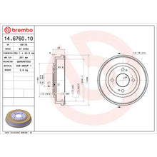 Load image into Gallery viewer, 14.6760.10 Brembo Essential Brake Drum Brembo Brake Canada
