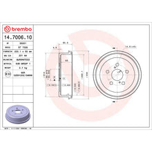 Load image into Gallery viewer, 14.7006.10 Brembo Essential Brake Drum Brembo Brake Canada