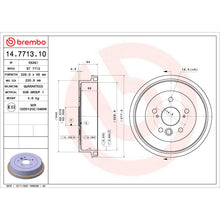 Charger l'image dans la galerie, 14.7713.10 Brembo Essential Brake Drum Brembo Brake Canada