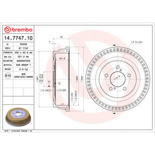 Load image into Gallery viewer, 14.7747.10 Brembo Essential Brake Drum Brembo Brake Canada