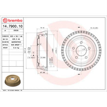 Charger l'image dans la galerie, 14.7900.10 Brembo Essential Brake Drum Brembo Brake Canada