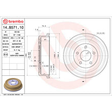 Load image into Gallery viewer, 14.B571.10 Brembo Essential Brake Drum Brembo Brake Canada