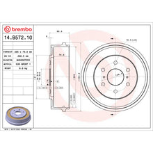 Charger l'image dans la galerie, 14.B572.10 Brembo Essential Brake Drum Brembo Brake Canada