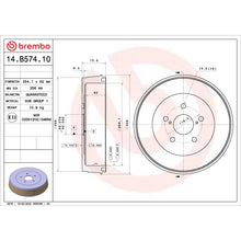 Charger l'image dans la galerie, 14.B574.10 Brembo Essential Brake Drum Brembo Brake Canada