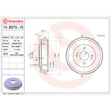 Charger l'image dans la galerie, 14.B575.10 Brembo Essential Brake Drum Brembo Brake Canada