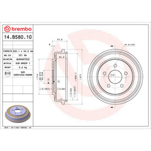 Load image into Gallery viewer, 14.B580.10 Brembo Essential Brake Drum Brembo Brake Canada