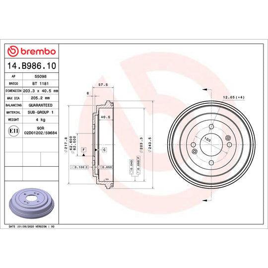 KT00117 Brembo Disc Brake Kit Brembo Brake Canada