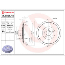 Load image into Gallery viewer, 14.C001.10 Brembo Essential Brake Drum Brembo Brake Canada