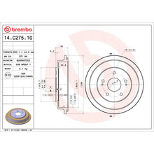 Load image into Gallery viewer, 14.C275.10 Brembo Essential Brake Drum Brembo Brake Canada