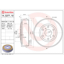 Charger l'image dans la galerie, 14.C277.10 Brembo Essential Brake Drum Brembo Brake Canada