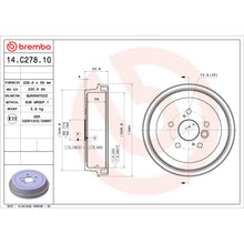 Load image into Gallery viewer, 14.C278.10 Brembo Essential Brake Drum Brembo Brake Canada