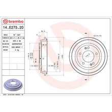 Load image into Gallery viewer, 14.E275.20 Brembo Essential Brake Drum Brembo Brake Canada