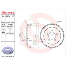 Load image into Gallery viewer, 14.N204.10 Brembo Essential Brake Drum Brembo Brake Canada