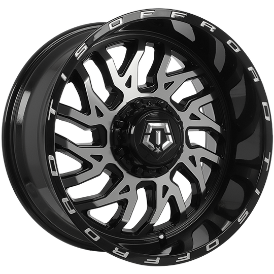 544MB-2106825 - TIS Wheels 544 20X10 6X139.7 / 6X135 ET -25mm Gloss Black - Machined Face - TIS Wheels Wheels Canada
