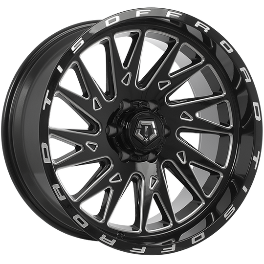 547BM-2226344 - TIS Wheels 547 22X12 6X135 ET -44mm Gloss Black - Milled Edge - TIS Wheels Wheels Canada