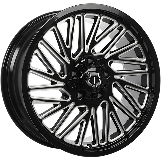 553BM2206810 - TIS Wheels 553 22X10 6X135 / 6X139.7 ET 10mm Gloss Black & Milled Edge - TIS Wheels Wheels Canada