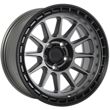 Load image into Gallery viewer, RUF811701 - Ruffino Hard Mojave 17X8.5 5x127 -6mm Satin Grey - Black Lip - Ruffino Hard Wheels Canada