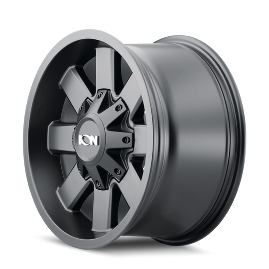 141-8981B18 - ION Alloy 141 18X9 8X165.1 18mm Satin Black - ION Alloy Wheels Canada