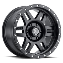 Charger l'image dans la galerie, 1417856350SB - ICON Six Speed 17X8.5 6X135 ET 6mm Satin Black - ICON Wheels Canada