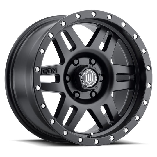 1417856350SB - ICON Six Speed 17X8.5 6X135 ET 6mm Satin Black - ICON Wheels Canada