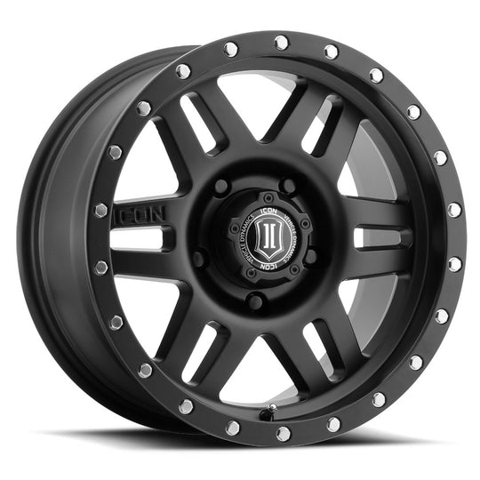 1417857345SB - ICON Six Speed 17X8.5 5X127 ET -6mm Satin Black - ICON Wheels Canada