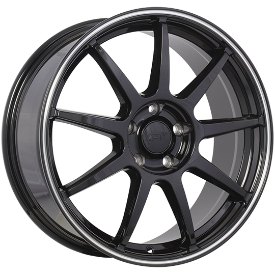 DW1361503 - DAI Wheels Rev 15X6 5X114.3 40mm Gloss Black - Machined Lip - DAI Wheels Wheels Canada