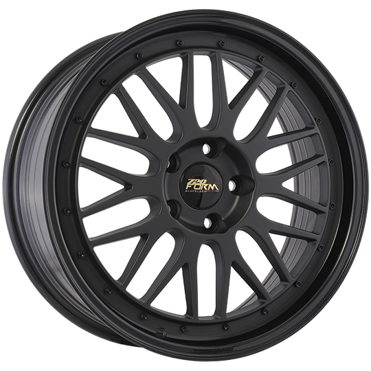 FF141802 - 720Form FF14 18X8 5X114.3 35mm Satin Black - Gloss Black Lip - 720Form Wheels Canada