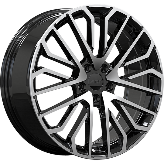 R3801901 - ART Replica 380 19X8 5X112 ET 45mm Gloss Black - Machined Face - ART Replica Wheels Canada