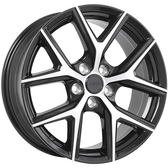 R3831801 - ART Replica 383 18X7.5 5X114.3 ET 45mm Gloss Black - Machined Face - ART Replica Wheels Canada