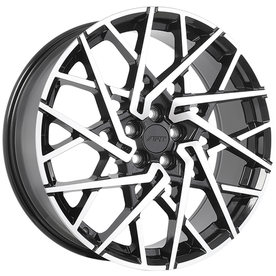 R3892001 - ART Replica 389 20X8 5X108 ET 49mm Gloss Black - Machined Face - ART Replica Wheels Canada
