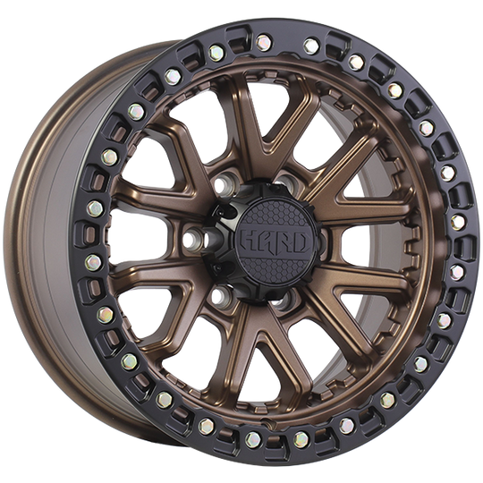 RUF871701 - Ruffino Hard Dune 17X8.5 6X139.7 15mm Satin Bronze Face - Satin Black Lip - Ruffino Hard Wheels Canada