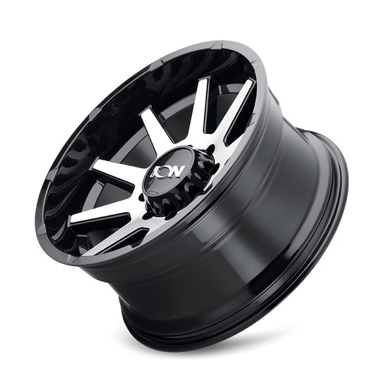 143-7970BM - ION Alloy 143 17X9 8X170 -12mm Gloss Black Machined - ION Alloy Wheels Canada