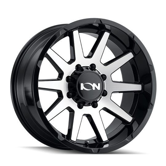 143-2178BTR - ION Alloy 143 20X10 8X180 -19mm Gloss Black Machined - ION Alloy Wheels Canada