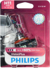 Load image into Gallery viewer, H11VPB1 Philips VisionPlus Headlight H11 - VisionPlus - Single Blister Pack Philips Bulbs