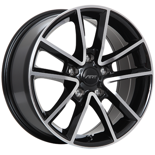 R4817003 - ART Replica 48 17X7.5 5X127 ET 35mm Gloss Black - Machined Face - ART Replica Wheels Canada