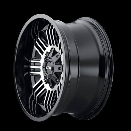 144-2978B18 - ION Alloy 144 20X9 8X180 18mm Satin Black Machined - ION Alloy Wheels Canada