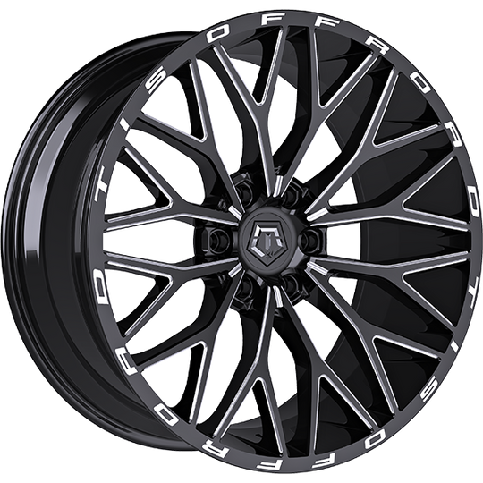566BM-2106324 - TIS Wheels 566 20X10 6X135 ET -24mm Gloss Black - Milled Edge - TIS Wheels Wheels Canada