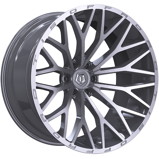 566BSM-2208319 - TIS Wheels 566 20X10 6X139.7 ET -19mm Silver - Brushed Face - TIS Wheels Wheels Canada
