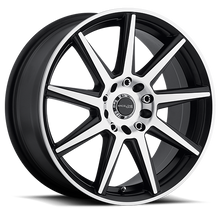 Charger l'image dans la galerie, 144M-77591+40 - Raceline Storm 144M 17X7.5 5X112 / 5X120.65 40mm Machined Spoke-Machined Outer Lip Satin Black - Raceline Wheels Canada